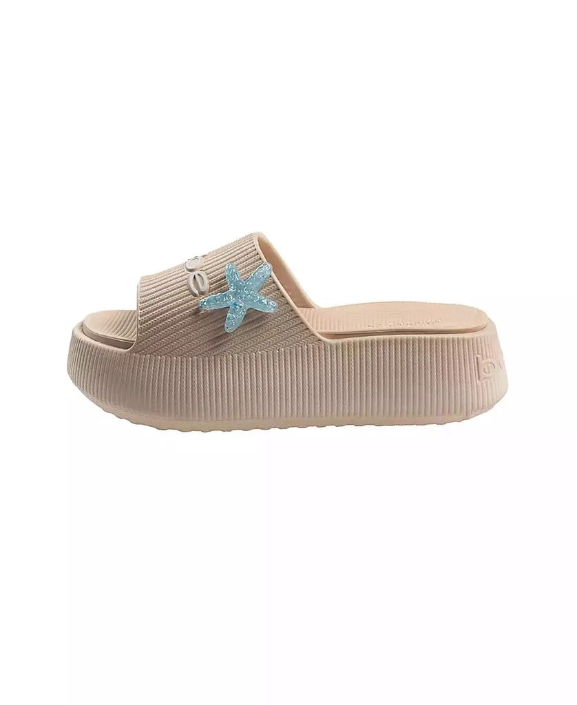 Bebe Little and Big Girls Stylish and Comfortable Summer Platform with Starfish Charm Slides 3