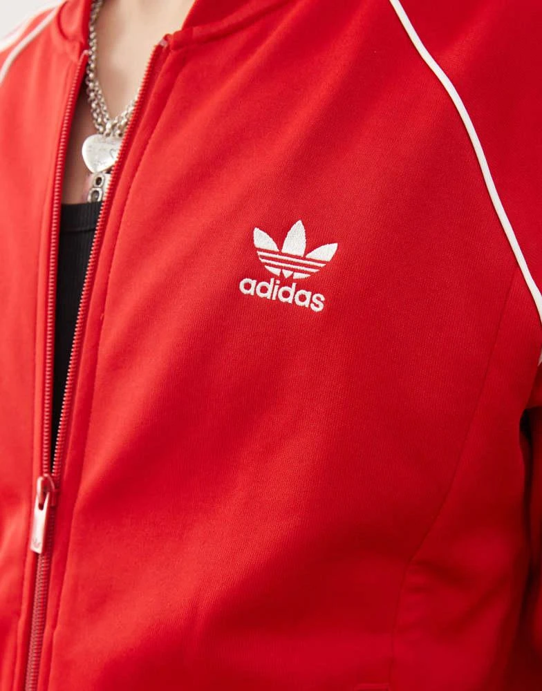 Adidas adidas Originals SST track jacket in red 4