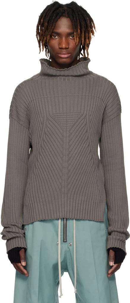 Rick Owens Gray Hollywood Tabard Sweater 1