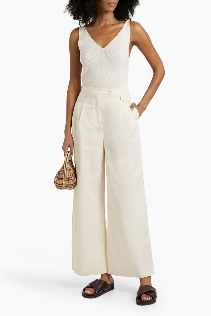 Solid & Striped The Tori cotton-twill wide-leg pants