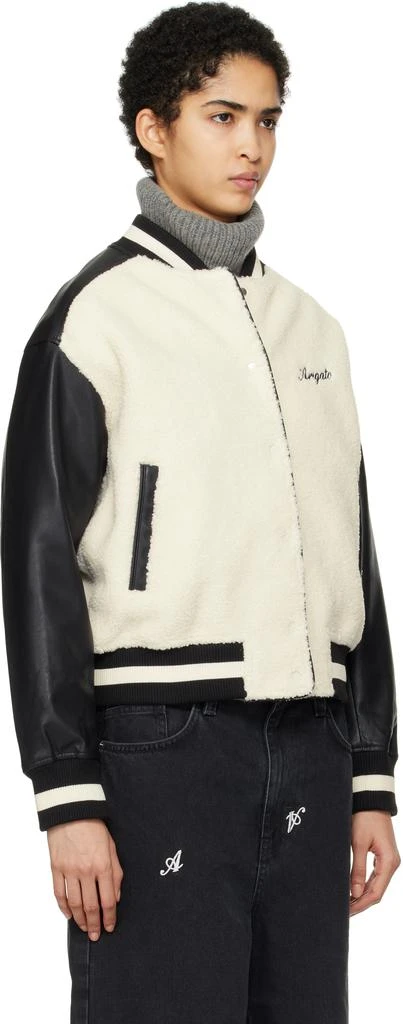 Axel Arigato Off-White 
Black Saul Varsity Bomber Jacket 2