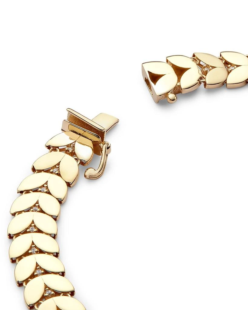 Alberto Amati 14K Yellow Gold Diamond Chevron Link Bracelet 3