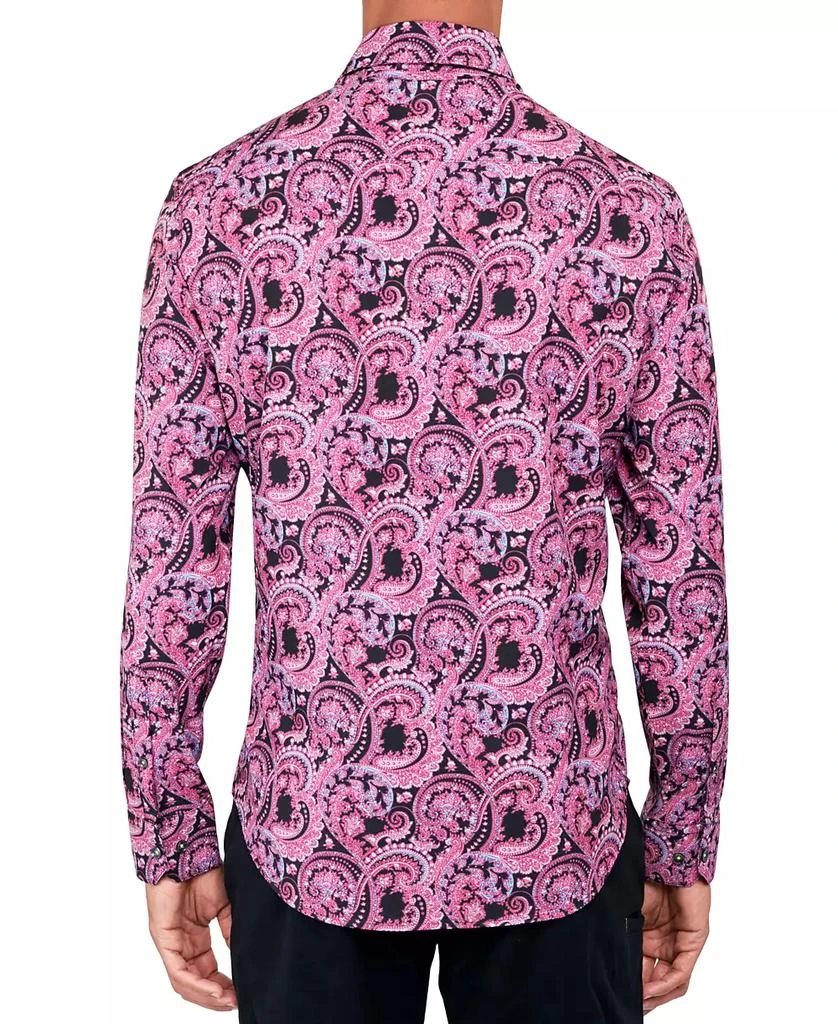 Society of Threads Men's Regular-Fit Non-Iron Performance Stretch Paisley Button-Down Shirt 2