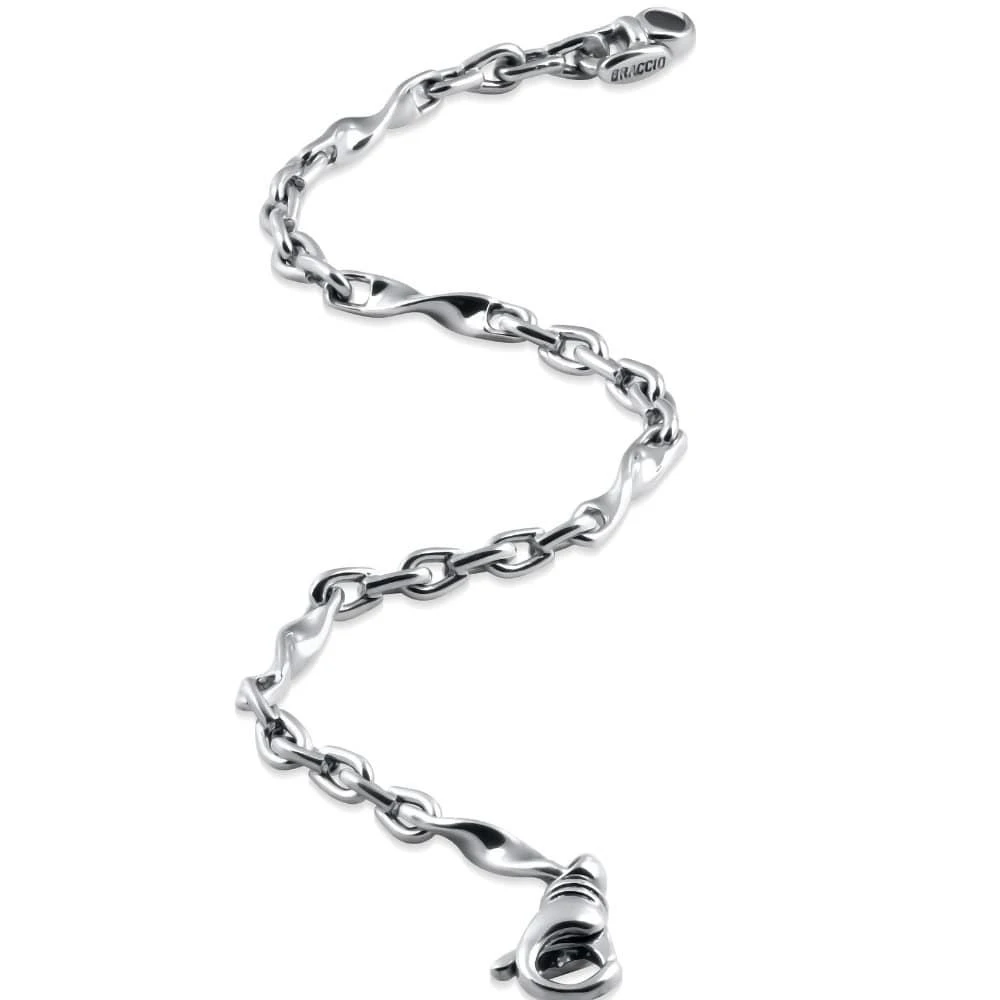 Pompeii3 Men
s Link 14k Gold (12gram) or Platinum (19gram) 4mm Bracelet 8.25" 3