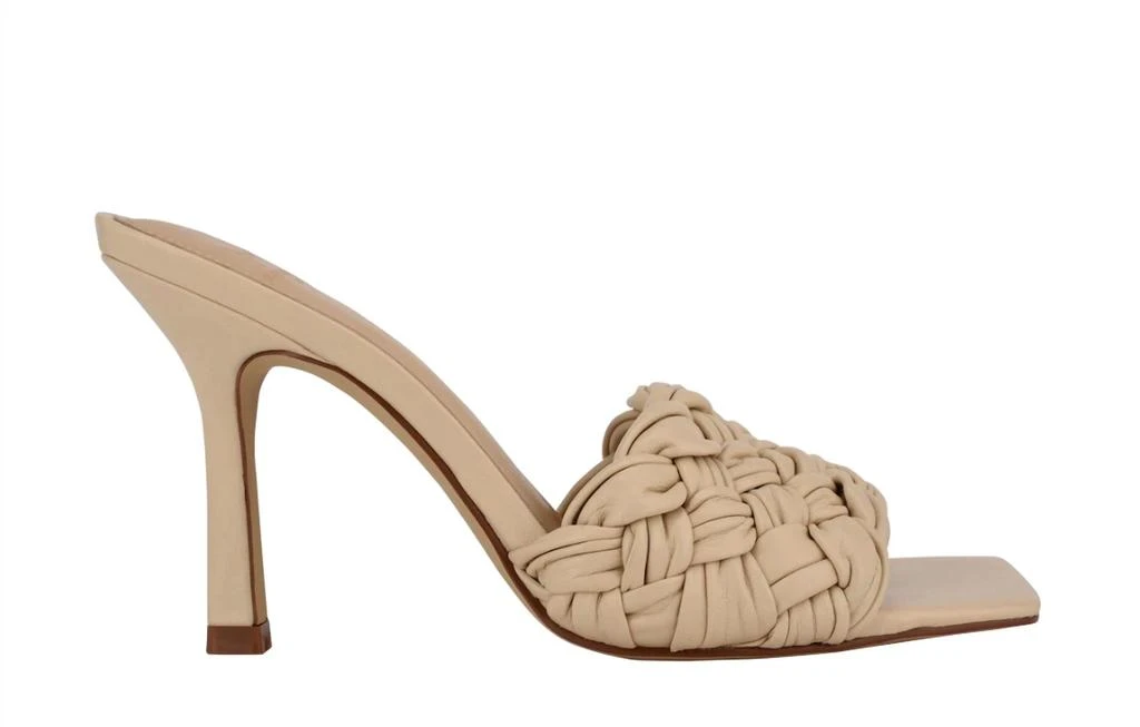 Marc Fisher Draya Square Toe Slide In Nude 3