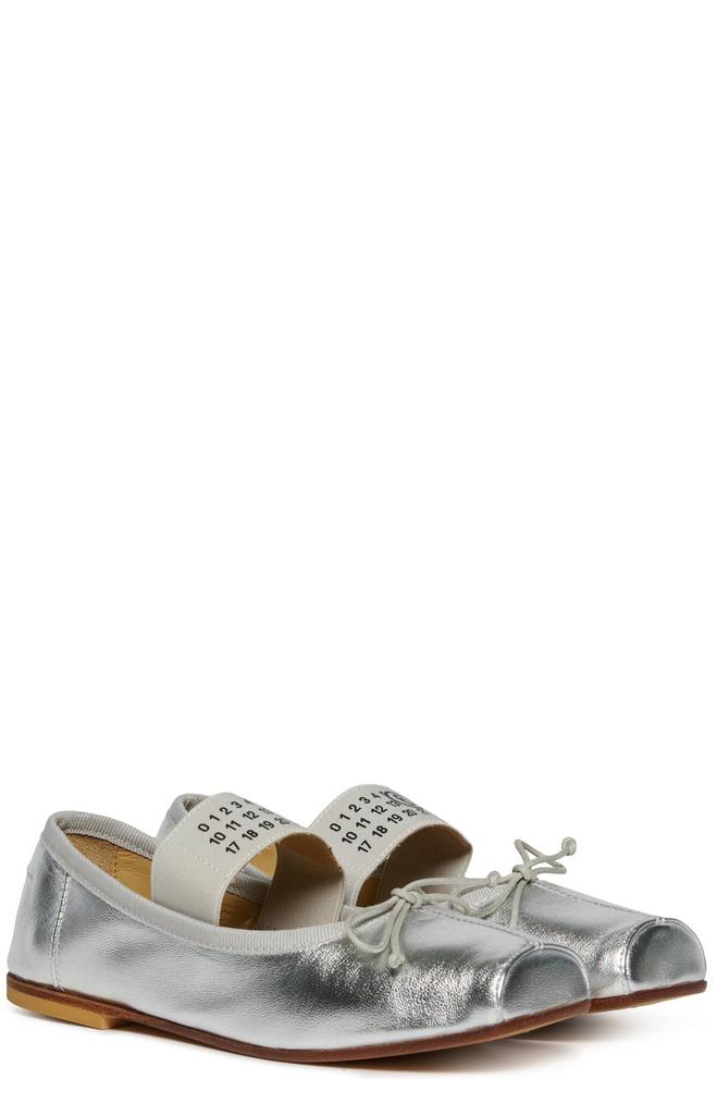 MM6 MM6 Maison Margiela Kids Bow-Detailed Square Toe Ballerinas