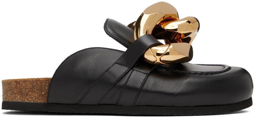 JW Anderson Black Chain Loafers - Shoes - Free Shipping
