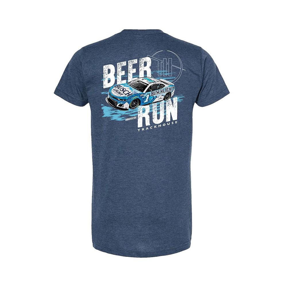 Trackhouse Racing Team Collection Men's Heather Navy Ross Chastain Busch Light Beer Run T-Shirt