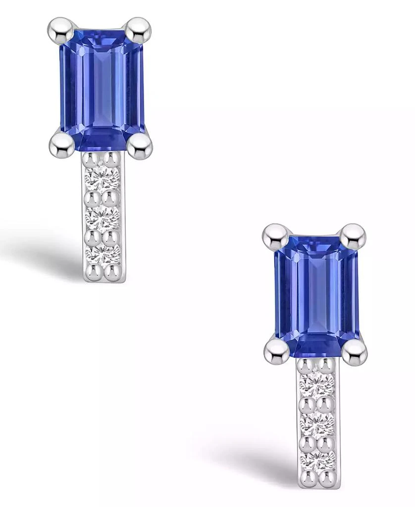 Macy's Tanzanite (1-1/10 Ct. t.w.) and Diamond (1/8 Ct. t.w.) Stud Earrings 3