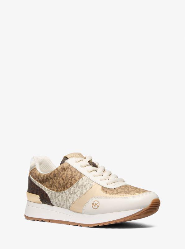 Michael Kors Andi Color-Block Signature Logo Trainer