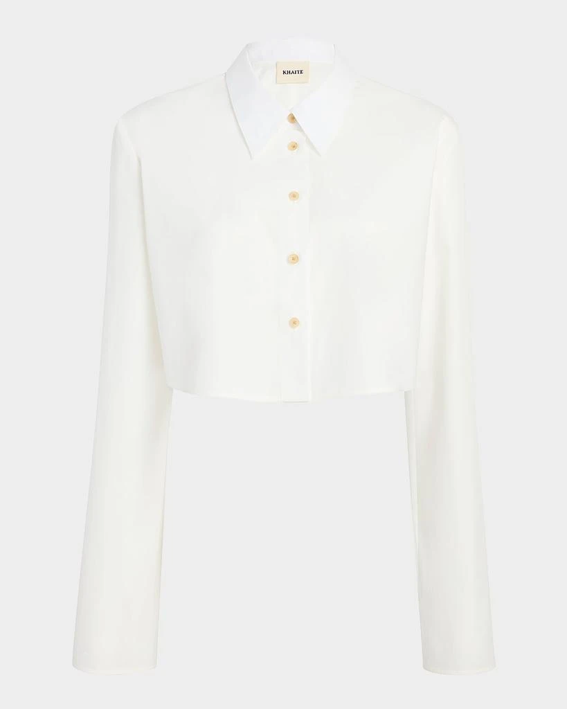 Khaite Fritz Cropped Cotton Top