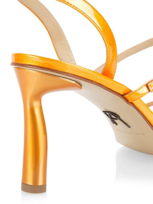 Paul Andrew 75 Strappy Open-Toe Leather Sandals 7