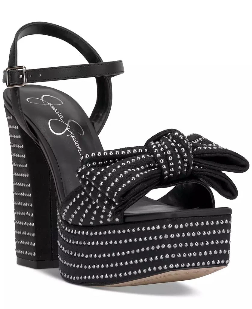 Jessica Simpson Women's Lollien Studded Bow Platform Sandals 1