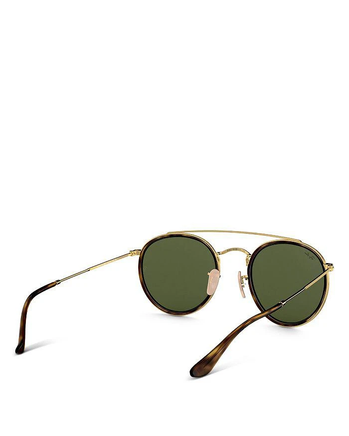Ray-Ban Icons Brow Bar Round Sunglasses, 51mm 14