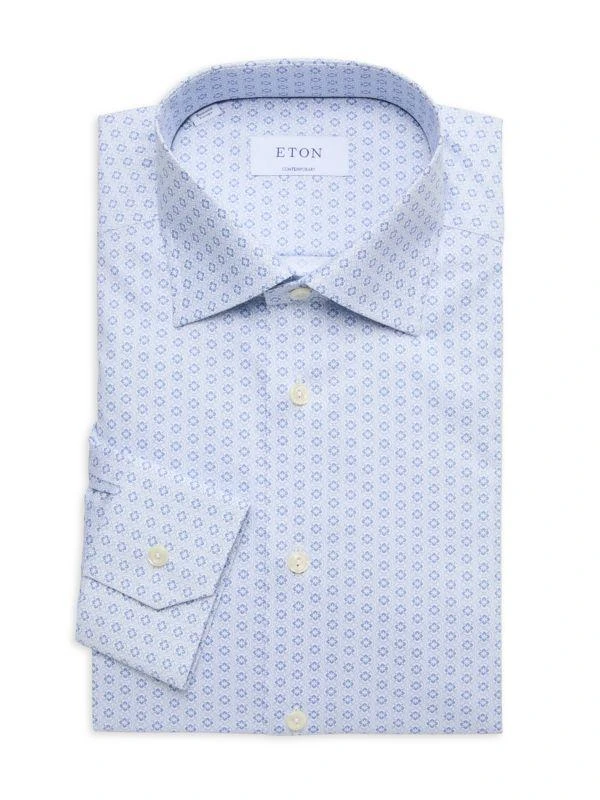 Eton Contemporary Fit Medallion Print Dress Shirt 1