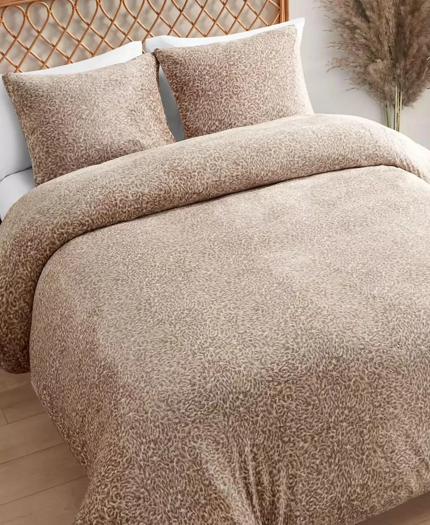 Jessica Simpson Plush Leopard 3-Pc. Duvet Cover Set 3