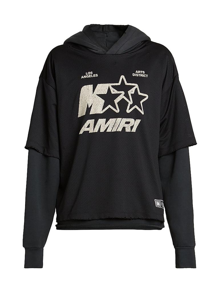 未使用 AMIRI 　 Ma Star Mesh Hoodie AMIRI】MA STAR MESH HOODIE | AYIN