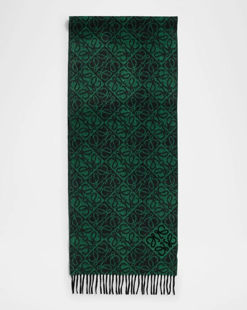 Loewe Anagram-Print Wool Blend Scarf
