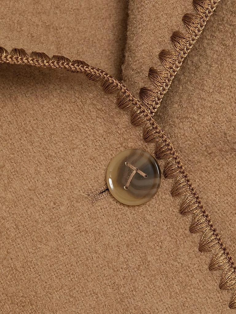 Totême Embroidered Wool-Blend Scarf Jacket 7