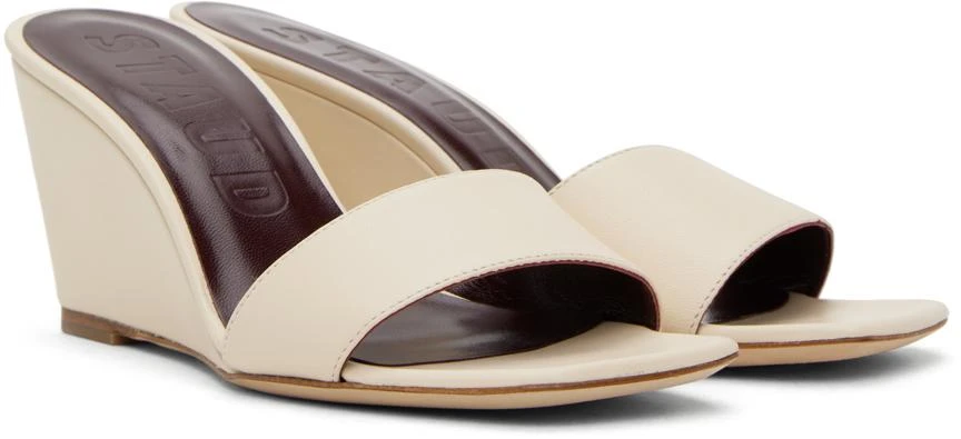 Staud Off-White Billie Wedge Heeled Sandals 4