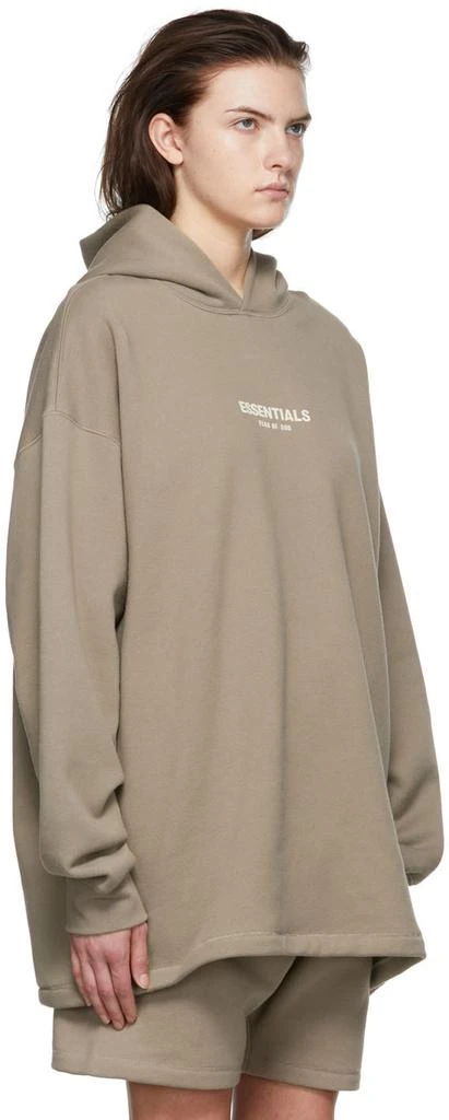 Essentials Taupe Cotton Hoodie 2