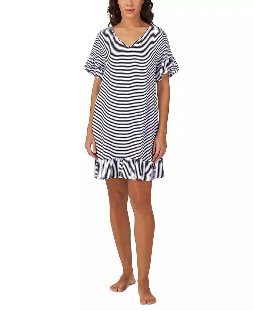 Cuddl Duds Women's Printed Short-Sleeve Sleep Tunic 1