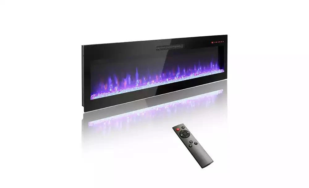 Flynama 60 Inch Electric Fireplace, Recessed and Wall Mounted Fireplace