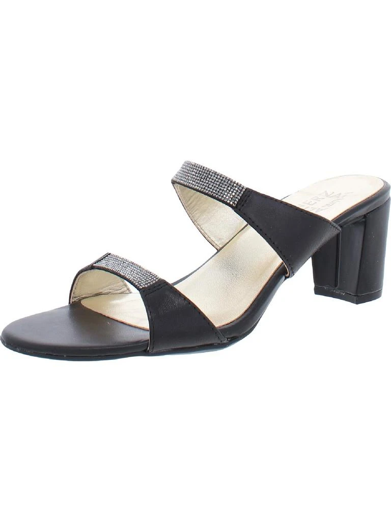 Naturalizer Venus 2 Womens Leather Rhinestone Mule Sandals 5