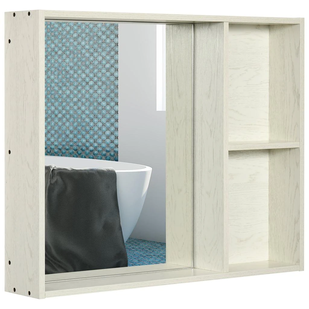 Hivvago Wall-Mount Bathroom Medicine Cabinet 31.5"x25.5" with Mirror