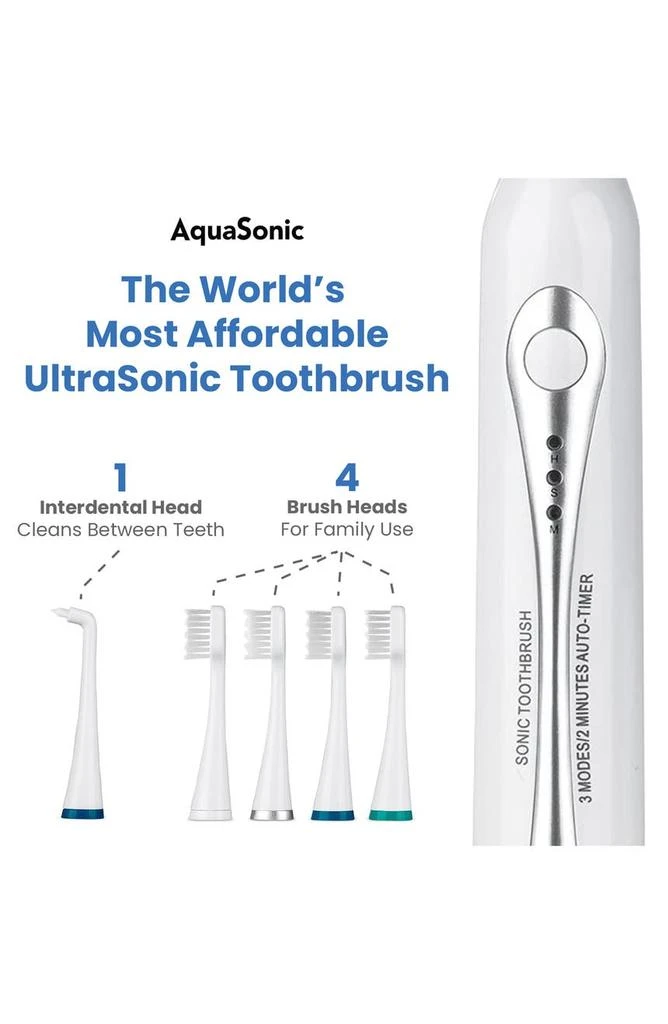 AquaSonic Home Dental Center Ultra Sonic Rechargeable Electric Toothbrush & Smart Water Flosser 8
