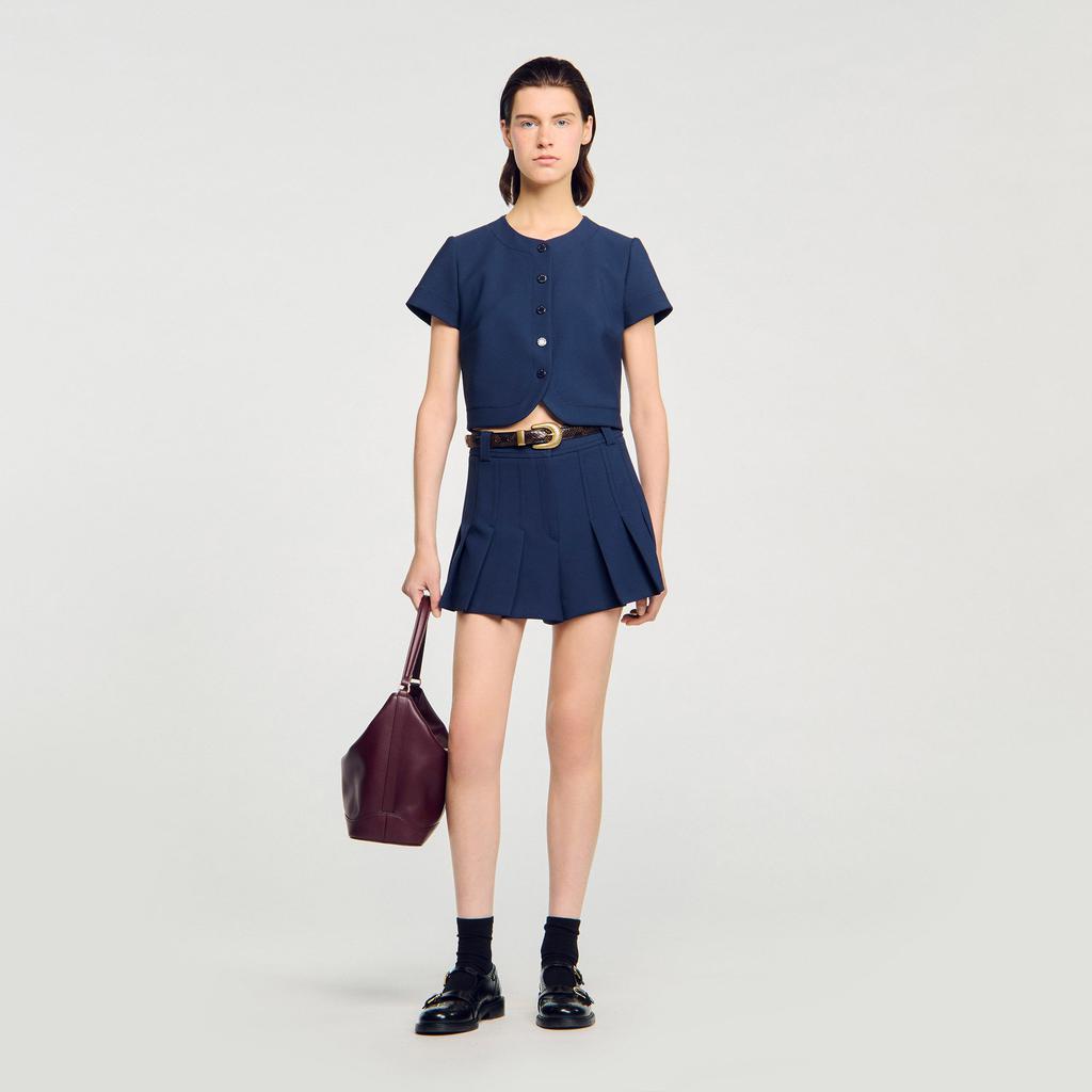 Sandro Buttoned crop top