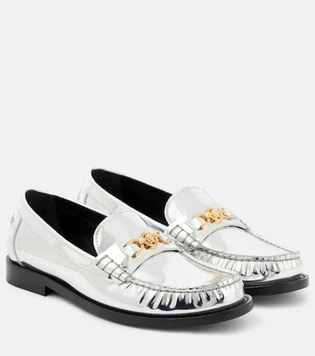 Versace Medusa 
95 metallic leather loafers 1