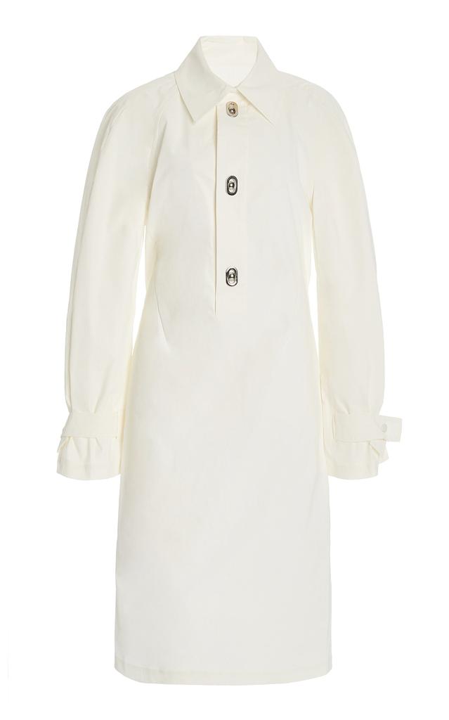 Bottega Veneta Bottega Veneta - Cotton-Blend Midi Shirt Dress - White - IT 36 - Moda Operandi