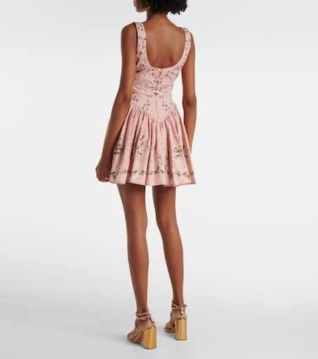 Agua by Agua Bendita Pluma Wisteria floral corset cotton dress 3