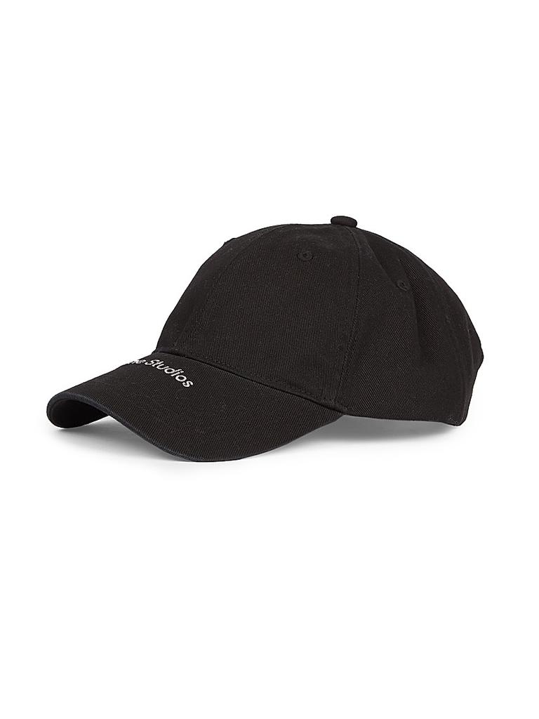 キャップ Acne Studios Carliy Cap - Acne Studios - Cotton - Black ACNE STUDIOS Carliy Tourist Logo-Embroidered Cotton-Twill