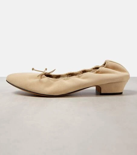 The Row Awar shearling-lined suede ballet flats 5
