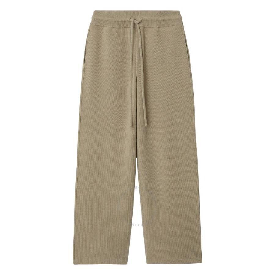 Burberry Rose Embroidered Drawstring Wool Trousers