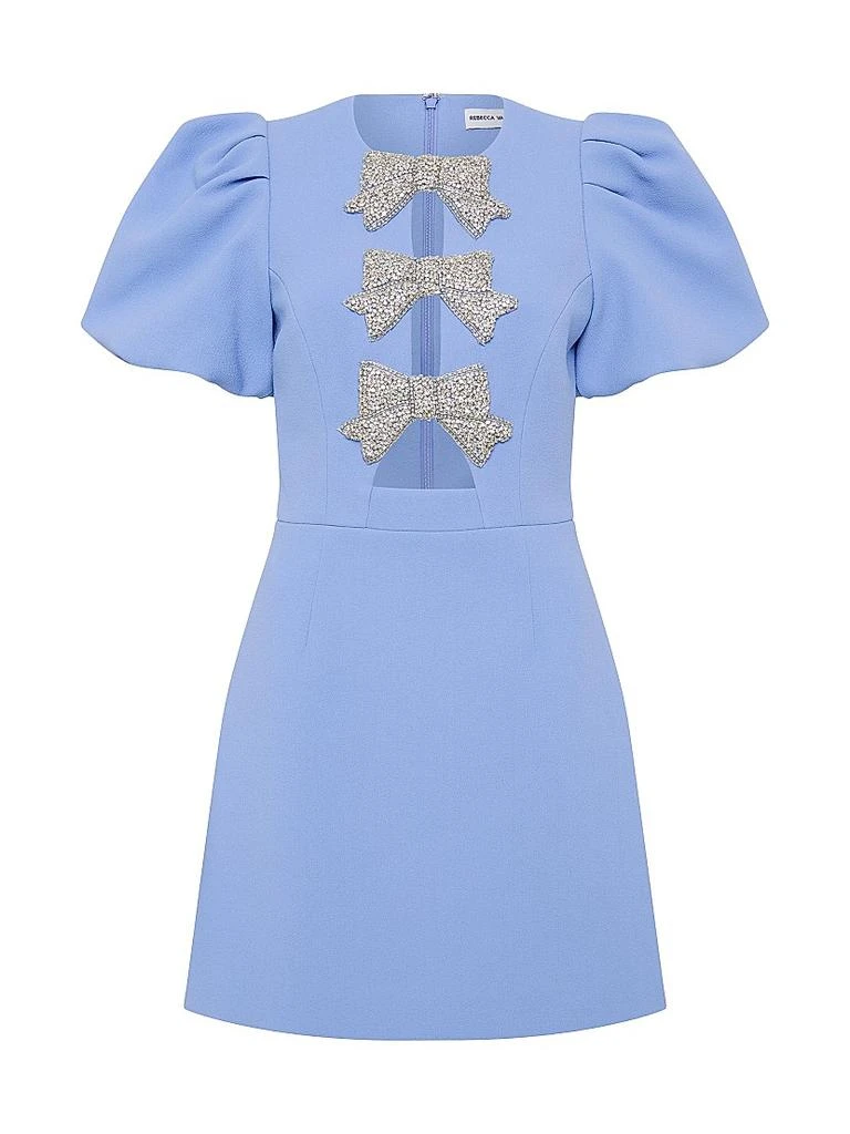 REBECCA VALLANCE Juliana Puff-Sleeve Bow Minidress 1