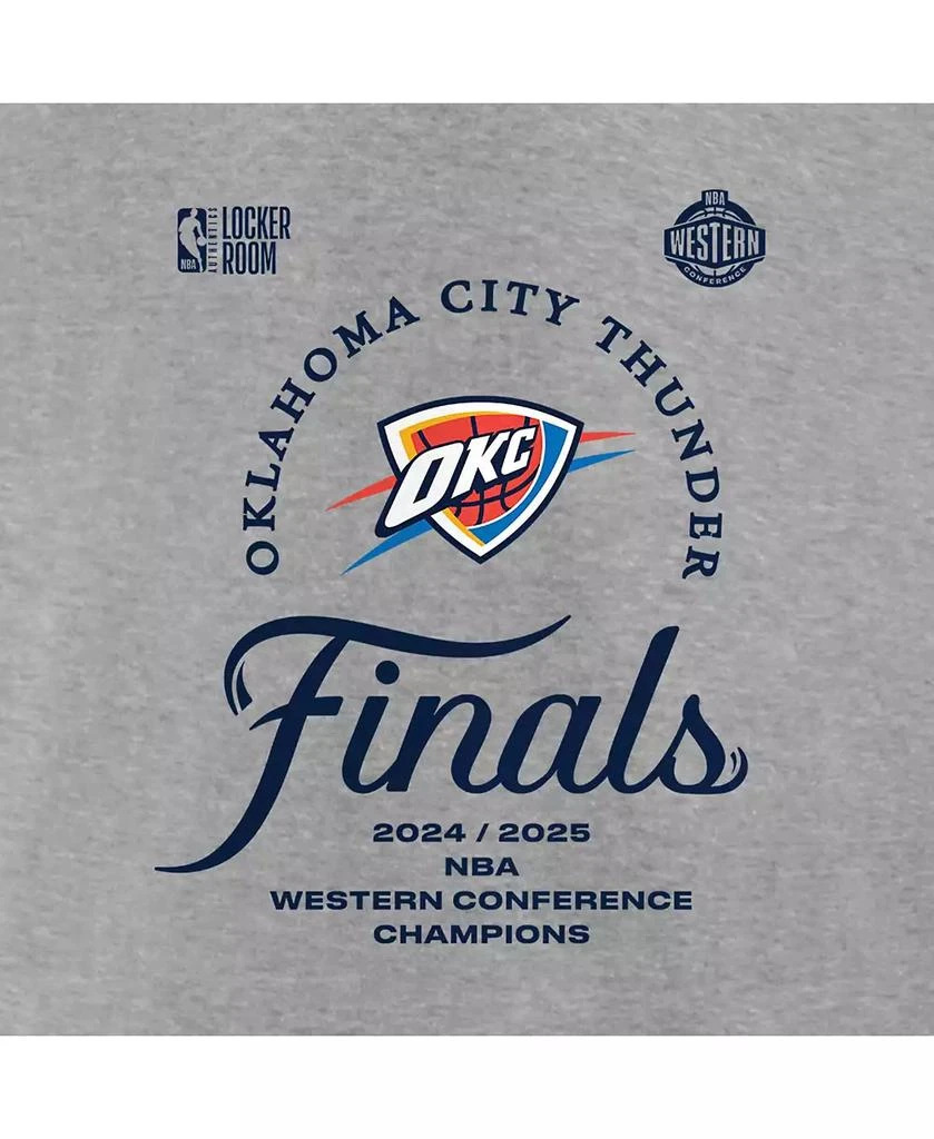 Fanatics Men's Steel Oklahoma City Thunder 2025 NBA Western Conference Champions Locker Room T-Shirt 4
