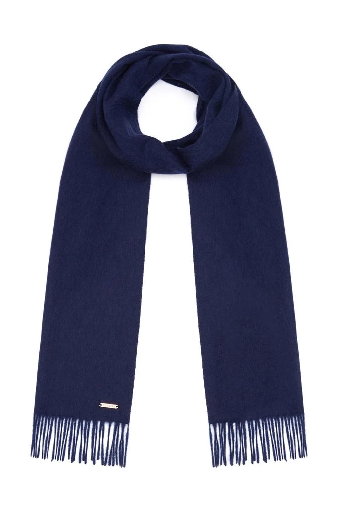 Hortons England - 100% Cashmere Scarf -Navy Unineed