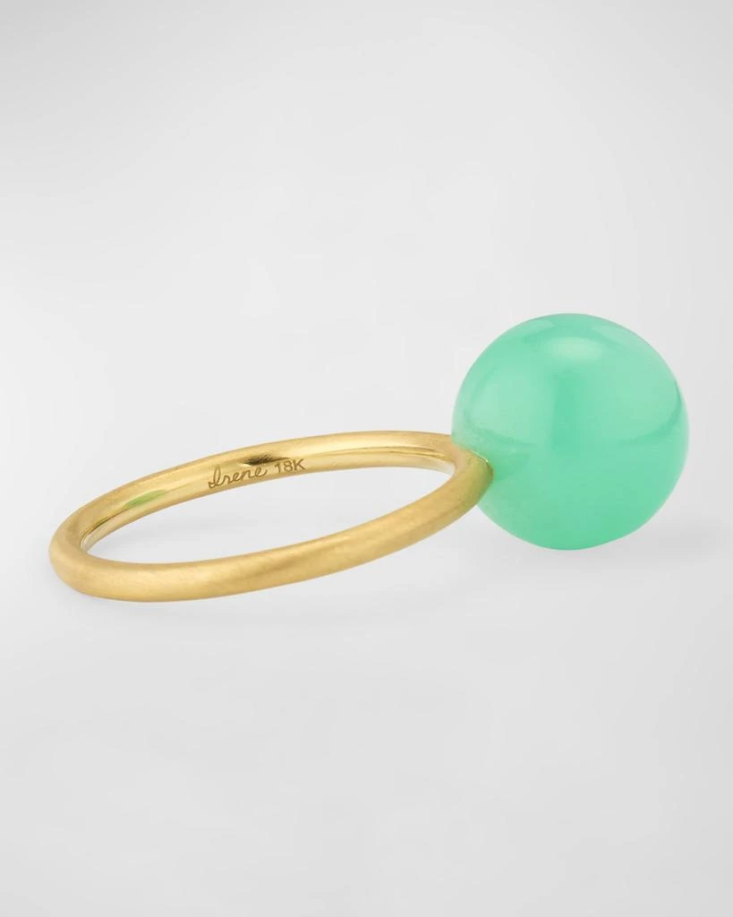 Irene Neuwirth Gumball 18K Yellow Gold Ring Set with 11mm Chrysoprase 4