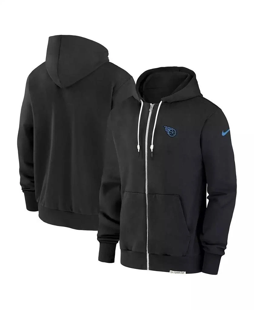 NIKE Men's Black Tennessee Titans Sideline Performance Full-Zip Hoodie Jacket 1