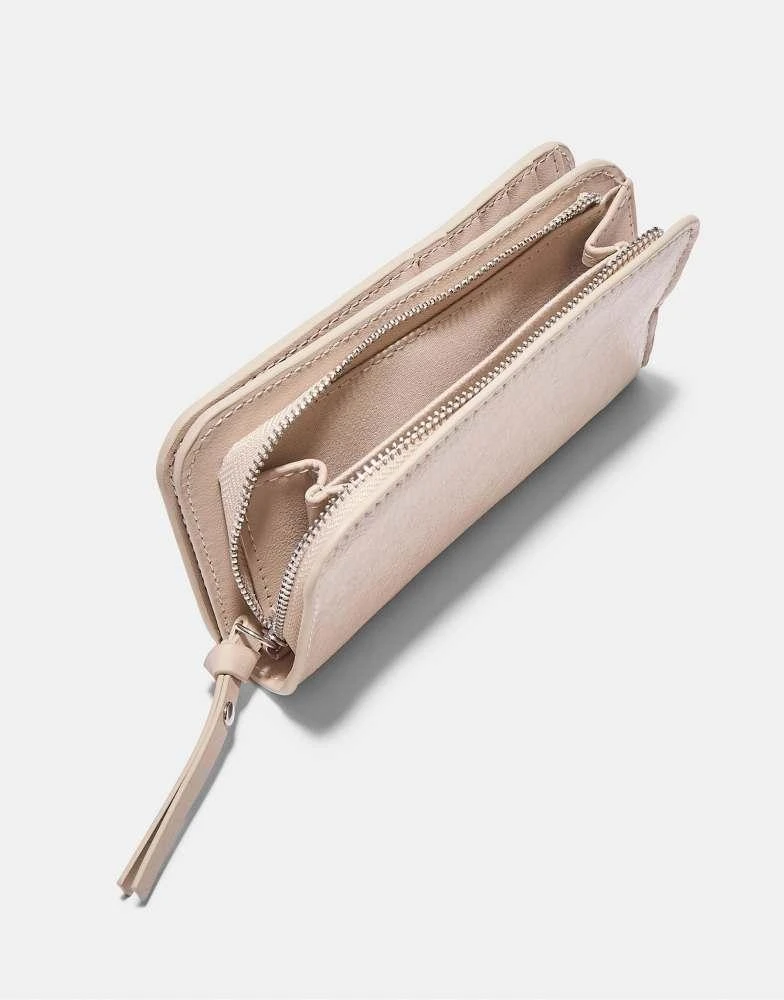 Stradivarius Stradivarius Wallet with zip in ecru 3