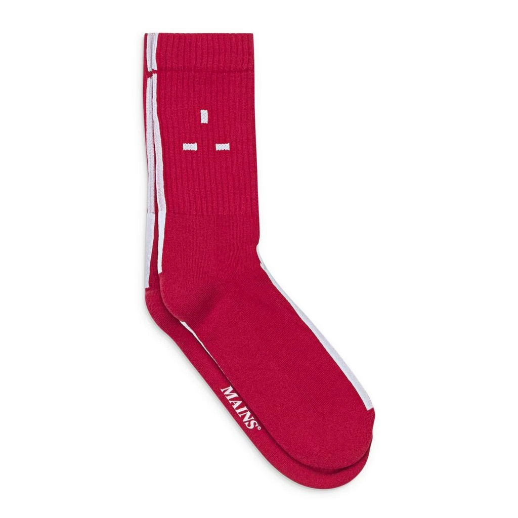 Mains LOGO RED/WHITE SOCKS 2