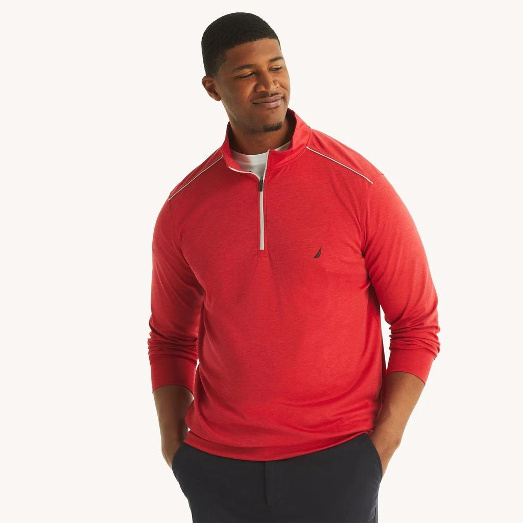 Nautica Mens Big & Tall Quarter-Zip Sweatshirt 1