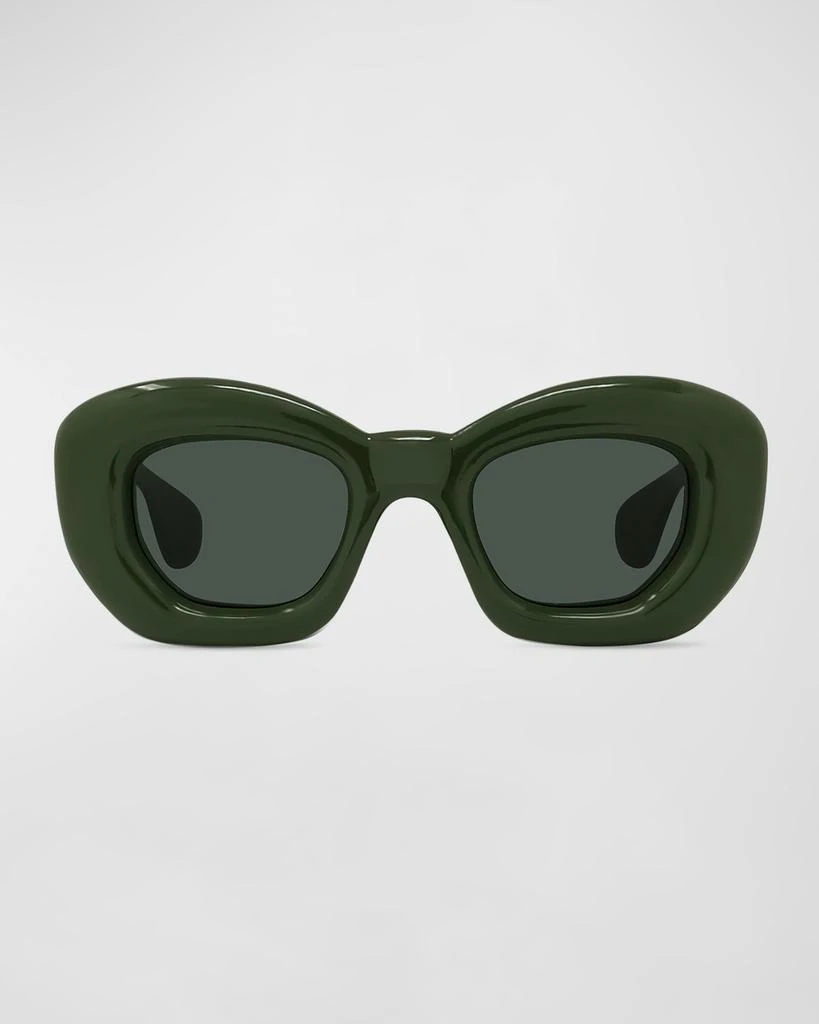 Loewe Inflated Green Acetate Butterfly Sunglasses 3