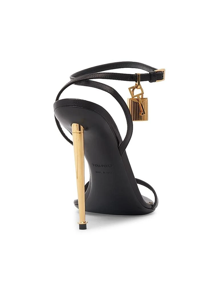 Tom Ford Padlock 105 Leather Point-Toe Ankle-Strap Sandals 3