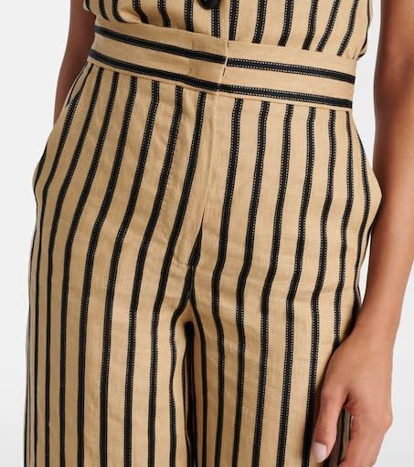 Max Mara Cestino linen and cotton-blend palazzo pants 4