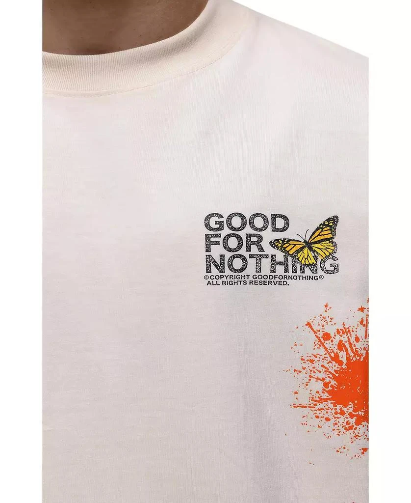Good For Nothing Men
s Women
s Pigment Paint Cream T-shirt 4