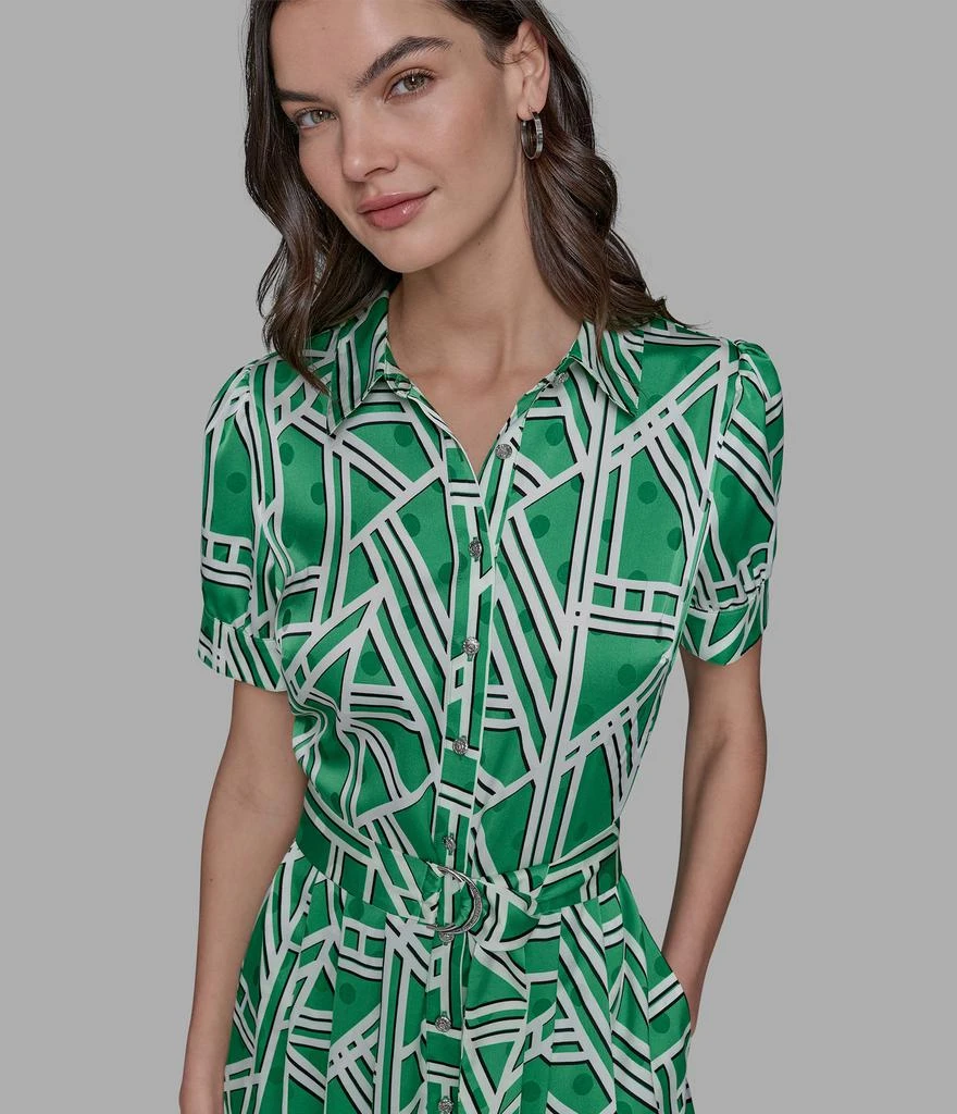 Karl Lagerfeld Paris SHORT SLEEVE KL PRINT SHIRT DRESS 5